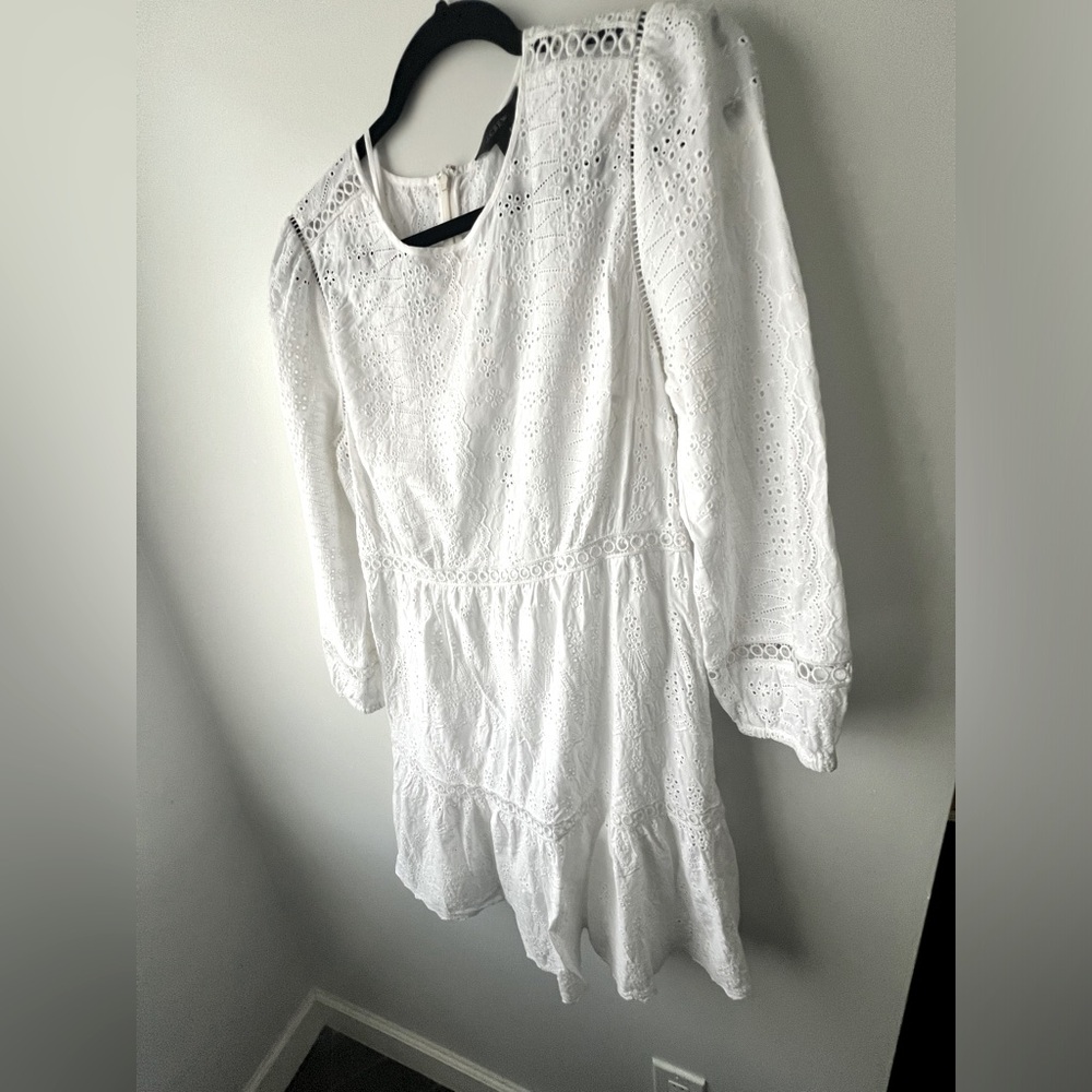 White eyelet Jcrew dress